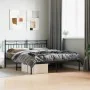 Bettgestell mit schwarzem Metallkopfteil 160x200 cm von , Betten und Lattenroste - Ref: Foro24-373694, Preis: 107,58 €, Rabat...