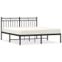 Bettgestell mit schwarzem Metallkopfteil 160x200 cm von , Betten und Lattenroste - Ref: Foro24-373694, Preis: 107,58 €, Rabat...