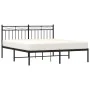 Bettgestell mit schwarzem Metallkopfteil 160x200 cm von , Betten und Lattenroste - Ref: Foro24-373694, Preis: 107,58 €, Rabat...