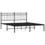 Bettgestell mit schwarzem Metallkopfteil 160x200 cm von , Betten und Lattenroste - Ref: Foro24-373694, Preis: 107,58 €, Rabat...