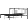 Bettgestell mit schwarzem Metallkopfteil 160x200 cm von , Betten und Lattenroste - Ref: Foro24-373694, Preis: 107,58 €, Rabat...