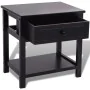 Black wooden nightstands 2 units by vidaXL, Nightstands - Ref: Foro24-242873, Price: 84,64 €, Discount: %