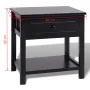 Schwarze Nachttische aus Holz, 2 Einheiten von vidaXL, Nachttische - Ref: Foro24-242873, Preis: 84,64 €, Rabatt: %