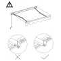 Blue and white retractable manual awning 350x250 cm by vidaXL, Awnings - Ref: Foro24-3055188, Price: 266,82 €, Discount: %