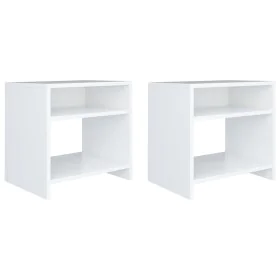 Bedside tables 2 pcs white plywood 40x30x40 cm by vidaXL, Nightstands - Ref: Foro24-800010, Price: 45,04 €, Discount: %