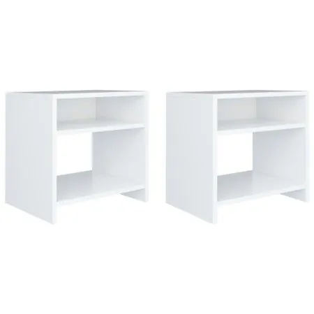 Nachttische 2 Stück weißes Sperrholz 40x30x40 cm von vidaXL, Nachttische - Ref: Foro24-800010, Preis: 45,53 €, Rabatt: %