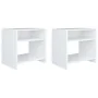 Nachttische 2 Stück weißes Sperrholz 40x30x40 cm von vidaXL, Nachttische - Ref: Foro24-800010, Preis: 45,53 €, Rabatt: %