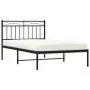 Bettgestell mit schwarzem Metallkopfteil 107x203 cm von , Betten und Lattenroste - Ref: Foro24-373687, Preis: 69,12 €, Rabatt: %