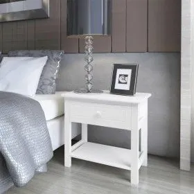 Nachttische 2 Einheiten aus weißem Holz von vidaXL, Nachttische - Ref: Foro24-242871, Preis: 86,26 €, Rabatt: %