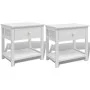Mesitas de noche 2 unidades madera blanca de vidaXL, Mesitas de noche - Ref: Foro24-242871, Precio: 85,95 €, Descuento: %