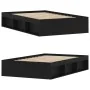 Black bed frame 120x200 cm by vidaXL, Beds and slatted bases - Ref: Foro24-3203853, Price: 174,53 €, Discount: %