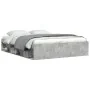 Estructura de cama gris hormigón 140x190 cm de vidaXL, Camas y somieres - Ref: Foro24-3203904, Precio: 171,05 €, Descuento: %