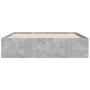 Estructura de cama gris hormigón 140x190 cm de vidaXL, Camas y somieres - Ref: Foro24-3203904, Precio: 171,05 €, Descuento: %