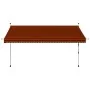 Orange and brown retractable manual awning 350 cm by vidaXL, Awnings - Ref: Foro24-145839, Price: 90,79 €, Discount: %