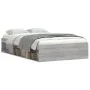 Grauer Sonoma-Bettrahmen 120x200 cm von vidaXL, Betten und Lattenroste - Ref: Foro24-3203857, Preis: 198,98 €, Rabatt: %