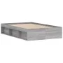 Grauer Sonoma-Bettrahmen 120x200 cm von vidaXL, Betten und Lattenroste - Ref: Foro24-3203857, Preis: 198,98 €, Rabatt: %