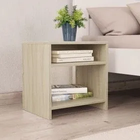 Mesita de noche madera contrachapada roble sonoma 40x30x40 cm de vidaXL, Mesitas de noche - Ref: Foro24-800015, Precio: 30,00...