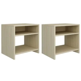 Bedside tables 2 pcs sonoma oak plywood 40x30x39 cm by vidaXL, Nightstands - Ref: Foro24-800016, Price: 44,49 €, Discount: %