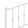 Estructura de cama de metal con cabecero blanca 135x190 cm de vidaXL, Camas y somieres - Ref: Foro24-373837, Precio: 94,68 €,...