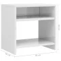Nachttisch aus glänzend weißem Sperrholz, 40 x 30 x 40 cm von vidaXL, Nachttische - Ref: Foro24-800021, Preis: 32,22 €, Rabat...