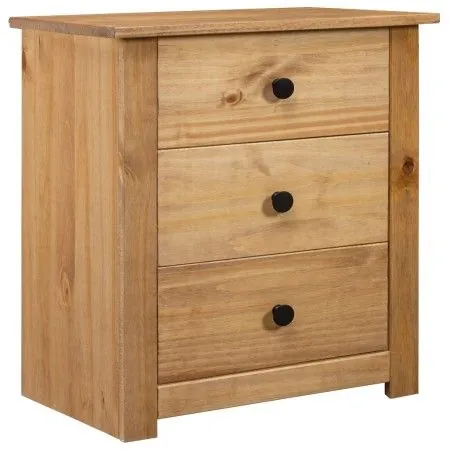 Mesita de noche de madera maciza pino estilo Panamá 46x40x57 cm de vidaXL, Mesitas de noche - Ref: Foro24-282652, Precio: 99,...