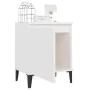 Mesitas de noche con patas de metal blanco 40x30x50 cm de vidaXL, Mesitas de noche - Ref: Foro24-805834, Precio: 50,94 €, Des...