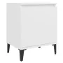 Bedside tables with white metal legs 40x30x50 cm by vidaXL, Nightstands - Ref: Foro24-805834, Price: 50,94 €, Discount: %