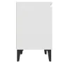 Mesitas de noche con patas de metal blanco 40x30x50 cm de vidaXL, Mesitas de noche - Ref: Foro24-805834, Precio: 50,94 €, Des...