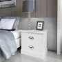 Mesita de noche francesa 2 piezas blanco de vidaXL, Mesitas de noche - Ref: Foro24-242887, Precio: 82,55 €, Descuento: %