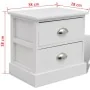 Mesita de noche francesa 2 piezas blanco de vidaXL, Mesitas de noche - Ref: Foro24-242887, Precio: 82,55 €, Descuento: %