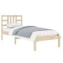Solid wood bed frame 90x190 cm by vidaXL, Beds and slatted bases - Ref: Foro24-3105370, Price: 80,04 €, Discount: %