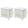 Mesitas de noche de estilo francés de madera 2 unidades de vidaXL, Mesitas de noche - Ref: Foro24-242875, Precio: 86,04 €, De...