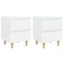 Bedside tables 2 pcs solid wood legs white 40x35x50 cm by vidaXL, Nightstands - Ref: Foro24-805852, Price: 73,65 €, Discount: %