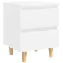 Mesitas de noche 2 uds patas madera maciza blanco 40x35x50 cm de vidaXL, Mesitas de noche - Ref: Foro24-805852, Precio: 72,99...