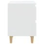 Mesitas de noche 2 uds patas madera maciza blanco 40x35x50 cm de vidaXL, Mesitas de noche - Ref: Foro24-805852, Precio: 72,99...