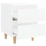 Mesitas de noche 2 uds patas madera maciza blanco 40x35x50 cm de vidaXL, Mesitas de noche - Ref: Foro24-805852, Precio: 72,99...