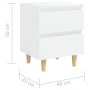 Bedside tables 2 pcs solid wood legs white 40x35x50 cm by vidaXL, Nightstands - Ref: Foro24-805852, Price: 73,65 €, Discount: %