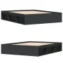Estructura de cama negra 150x200 cm de vidaXL, Camas y somieres - Ref: Foro24-3203867, Precio: 143,87 €, Descuento: %