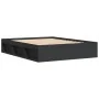 Estructura de cama negra 150x200 cm de vidaXL, Camas y somieres - Ref: Foro24-3203867, Precio: 143,87 €, Descuento: %