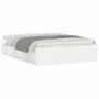 Estructura de cama de matrimonio blanca 135x190 cm de vidaXL, Camas y somieres - Ref: Foro24-3203908, Precio: 157,26 €, Descu...