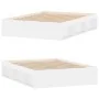 White double bed frame 135x190 cm by vidaXL, Beds and slatted bases - Ref: Foro24-3203908, Price: 155,06 €, Discount: %