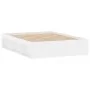 White double bed frame 135x190 cm by vidaXL, Beds and slatted bases - Ref: Foro24-3203908, Price: 155,06 €, Discount: %