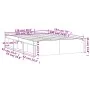Estructura de cama de matrimonio blanca 135x190 cm de vidaXL, Camas y somieres - Ref: Foro24-3203908, Precio: 157,26 €, Descu...