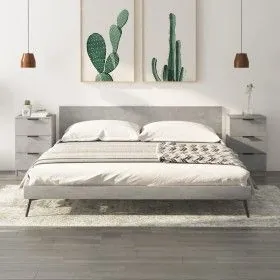 Mesitas de noche 2 unidades color gris hormigón 40x36x65 cm de vidaXL, Mesitas de noche - Ref: Foro24-811277, Precio: 83,42 €...