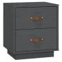 Solid gray pine wood bedside table 40x34x45 cm by vidaXL, Nightstands - Ref: Foro24-818329, Price: 53,94 €, Discount: %