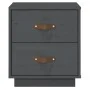 Solid gray pine wood bedside table 40x34x45 cm by vidaXL, Nightstands - Ref: Foro24-818329, Price: 53,94 €, Discount: %