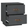 Solid gray pine wood bedside table 40x34x45 cm by vidaXL, Nightstands - Ref: Foro24-818329, Price: 53,94 €, Discount: %