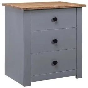 Mesita de noche de madera maciza pino estilo Panamá 46x40x57 cm de vidaXL, Mesitas de noche - Ref: Foro24-282653, Precio: 74,...
