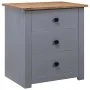 Panama style solid pine wood bedside table 46x40x57 cm by vidaXL, Nightstands - Ref: Foro24-282653, Price: 74,80 €, Discount: %