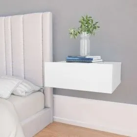 Schwebender Nachttisch aus weißem Sperrholz, 40 x 30 x 15 cm von vidaXL, Nachttische - Ref: Foro24-800306, Preis: 38,60 €, Ra...